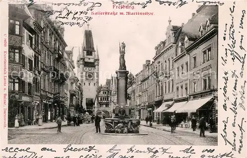 AK / Ansichtskarte Freiburg_Breisgau Kaiserstrasse Martinstor Freiburg Breisgau