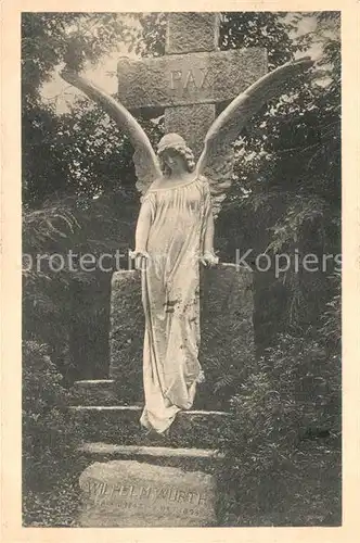 AK / Ansichtskarte Freiburg_Breisgau Friedensengel auf dem Friedhof Freiburg Breisgau