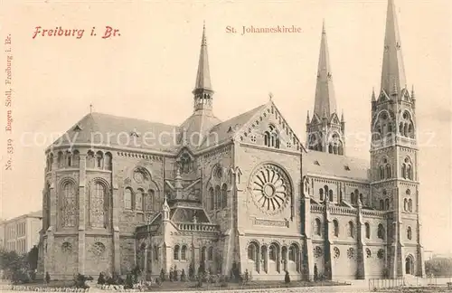 AK / Ansichtskarte Freiburg_Breisgau Sankt Johanneskirche Freiburg Breisgau