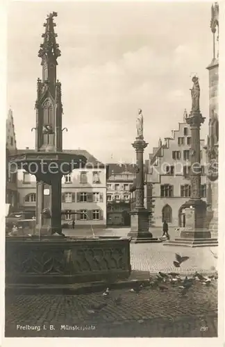 AK / Ansichtskarte Freiburg_Breisgau Muensterplatz Freiburg Breisgau