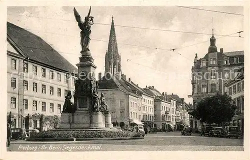 AK / Ansichtskarte Freiburg_Breisgau Beim Siegesdenkmal Freiburg Breisgau