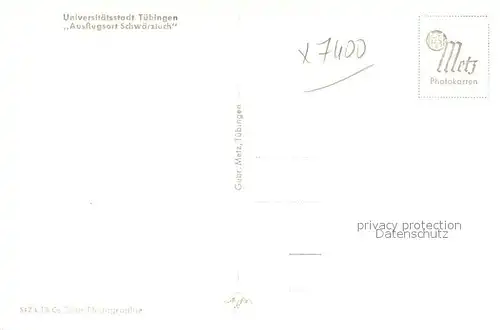 AK / Ansichtskarte Tuebingen Schwaerzloch Tuebingen