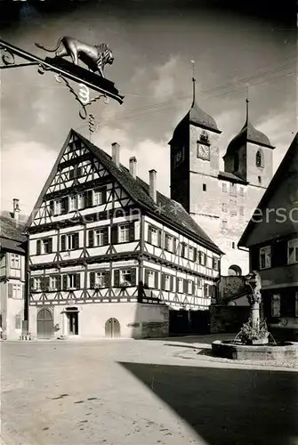 AK / Ansichtskarte Wiesensteig Brunnen Kirche Wiesensteig
