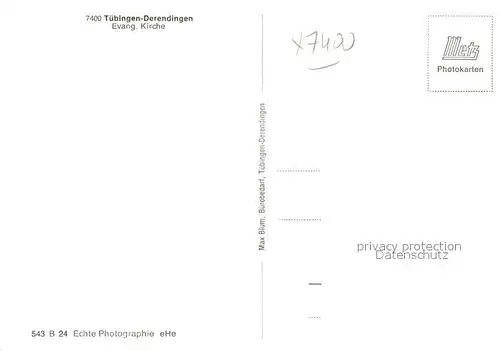AK / Ansichtskarte Derendingen_ Tuebingen Kirche Derendingen  Tuebingen