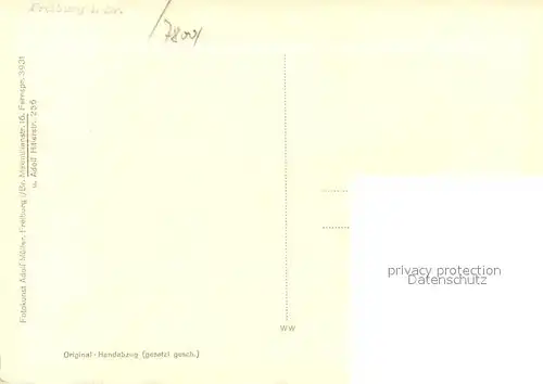 AK / Ansichtskarte Freiburg_Breisgau Brunnen Baechle Fachwerk Stadttor Freiburg Breisgau