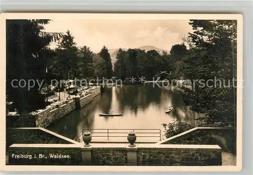 AK / Ansichtskarte Freiburg_Breisgau Waldsee Freiburg Breisgau