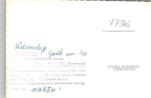 AK / Ansichtskarte Wiesensteig Gasthaus am See Gaststube Wiesensteig