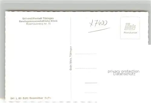 AK / Ansichtskarte Tuebingen Berufsgenossenschaftliche Klinik Schwimmbad Tuebingen