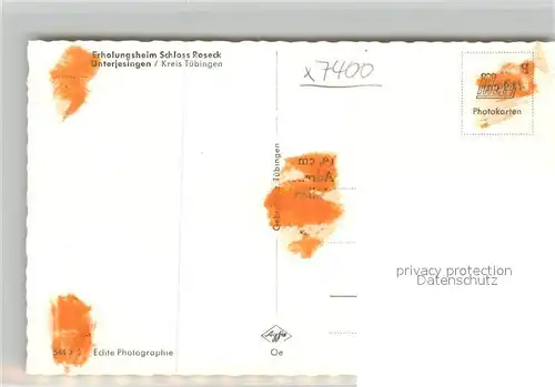 AK / Ansichtskarte Unterjesingen Erholungsheim Schloss Roseck Unterjesingen