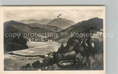 AK / Ansichtskarte Guenterstal_Freiburg Panorama Feldberg Wanderroute Guenterstal_Freiburg
