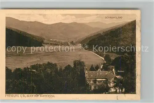 AK / Ansichtskarte Guenterstal_Freiburg Panorama Schauinsland Guenterstal_Freiburg