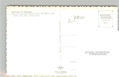 AK / Ansichtskarte Freiburg_Breisgau Stadtgarten Freiburg Breisgau