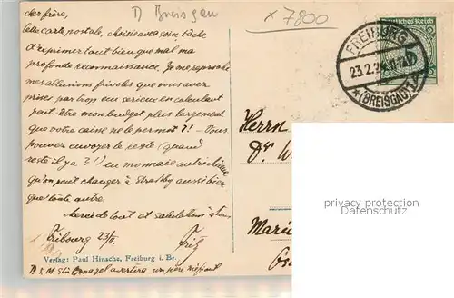 AK / Ansichtskarte Freiburg_Breisgau Fischerau Freiburg Breisgau