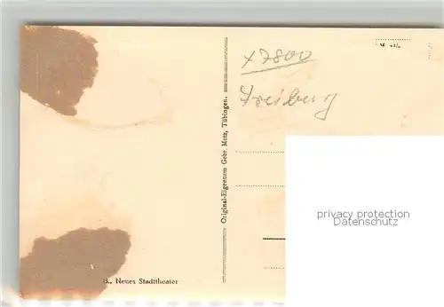AK / Ansichtskarte Freiburg_Breisgau Stadttheater Freiburg Breisgau