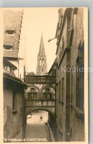 AK / Ansichtskarte Freiburg_Breisgau Turmstrasse Muenster Freiburg Breisgau