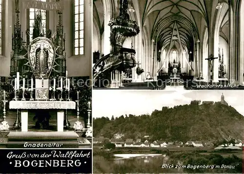 AK / Ansichtskarte Bogenberg_Niederbayern Wallfahrtskirche Gnadenaltar  Bogenberg Niederbayern