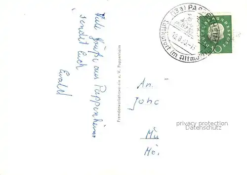 AK / Ansichtskarte Pappenheim_Mittelfranken Marktplatz Schloss Bad Altmuehl Burg  Pappenheim Mittelfranken