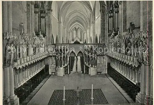 AK / Ansichtskarte Naumburg_Saale Dom Westchor Mittelschiff  Naumburg_Saale