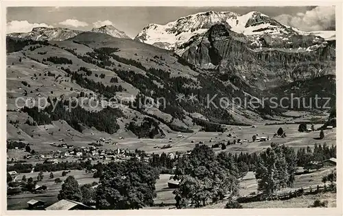 AK / Ansichtskarte Lenk_Simmental mit Wildstrubel Lenk Simmental