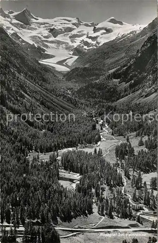 AK / Ansichtskarte Rosegtal Fliegeraufnahme Pontresina Rosegtal