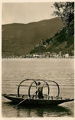 AK / Ansichtskarte Morcote_TI Lago di Lugano Ruderboot Morcote_TI