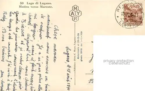 AK / Ansichtskarte Morcote_TI Lago di Lugano Ruderboot Morcote_TI