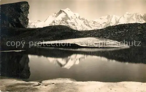 AK / Ansichtskarte Muerren_BE Grauseeli am Schilthorn Jungfrau Gletscherhorn Muerren_BE