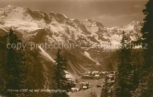 AK / Ansichtskarte Muerren_BE mit Breithorngruppe Muerren_BE
