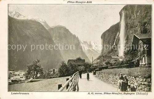 AK / Ansichtskarte Lauterbrunnen_BE Pluess Staufer Kitt Wasserfall Lauterbrunnen BE