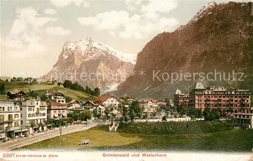 AK / Ansichtskarte Grindelwald mit Wetterhorn Grindelwald