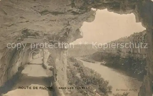AK / Ansichtskarte Ruoms Route de Ruoms sous les Tunnels Ruoms