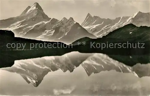 AK / Ansichtskarte Grindelwald Bachsee am Faulhorn mit Schreckhorn und Finsteraarhorn Grindelwald