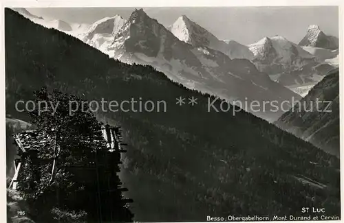 AK / Ansichtskarte St_Luc Besso Obergabelhorn Mont Durand et Cervin St_Luc