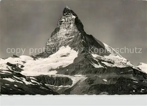 AK / Ansichtskarte Zermatt_VS mit Matterhorn Zermatt_VS