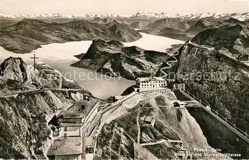 AK / Ansichtskarte Pilatus_Kulm Blick auf den Vierwaldstaettersee Pilatus_Kulm