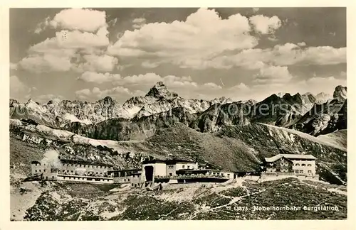 AK / Ansichtskarte Nebelhornbahn Bergstation mit Berghotel Hoefatsblick und Berggaststaette Edmund Probst Haus Nebelhornbahn