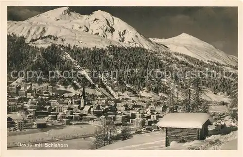 AK / Ansichtskarte Davos_GR mit Schiahorn Davos_GR