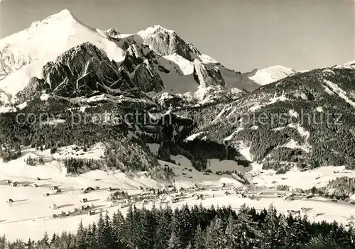AK / Ansichtskarte Wildhaus_SG mit Schafberg Wildhaus SG