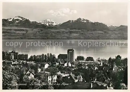 AK / Ansichtskarte Lausanne_VD La Tour Bel Air et les Alpes Lausanne VD