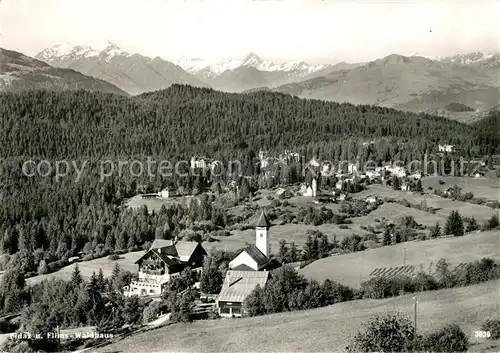 AK / Ansichtskarte Fidaz_GR Panorama mit Flims und Waldhaus Fidaz_GR