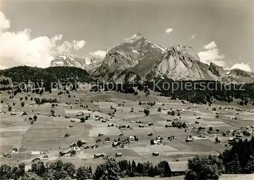AK / Ansichtskarte Wildhaus_SG mit Schafberg und Saentis Wildhaus SG