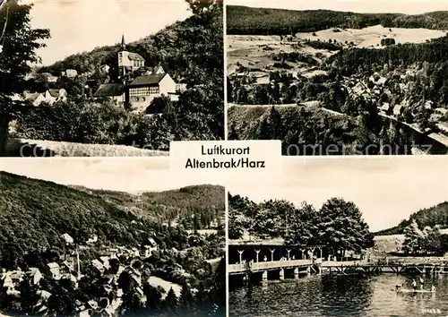 AK / Ansichtskarte Altenbrak_Harz Ortsansicht Luftkurort Landschaftspanorama Freibad Altenbrak Harz