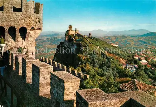 AK / Ansichtskarte San_Marino_Repubblica Le tre Torri Monte Titano San_Marino_Repubblica