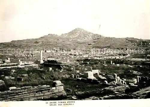 AK / Ansichtskarte Delos Vue generale Tempel Ruinen Antike Staetten Delos