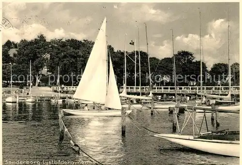 AK / Ansichtskarte Sonderborg Lystbadehavnen Segelboote Sonderborg