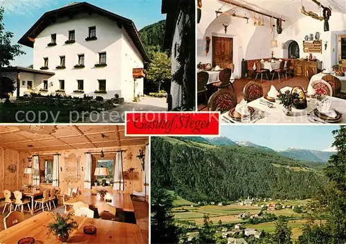 AK / Ansichtskarte St_Sigmund_Pustertal Gasthof Steger Restaurant Landschaftspanorama Alpen St_Sigmund_Pustertal