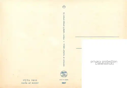 AK / Ansichtskarte Haifa at night Haifa