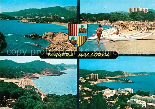 AK / Ansichtskarte Paguera_Mallorca_Islas_Baleares Panorama Bucht Strand Hotels Paguera_Mallorca