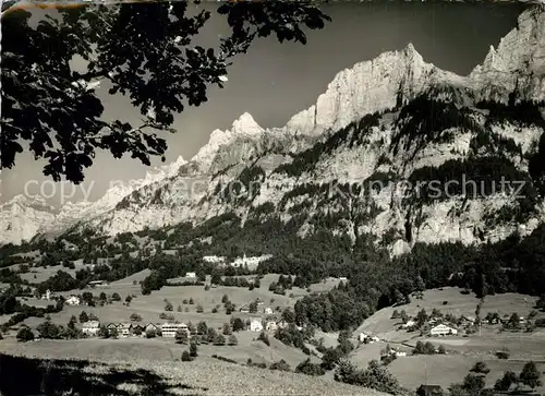 AK / Ansichtskarte Walenstadtberg Landschaftspanorama mit Leistkamm und Churfirsten Appenzeller Alpen Walenstadtberg