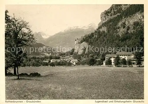 AK / Ansichtskarte Rothenbrunnen Jugendbad und Erholungsheim Giuvaulta Alpen Rothenbrunnen